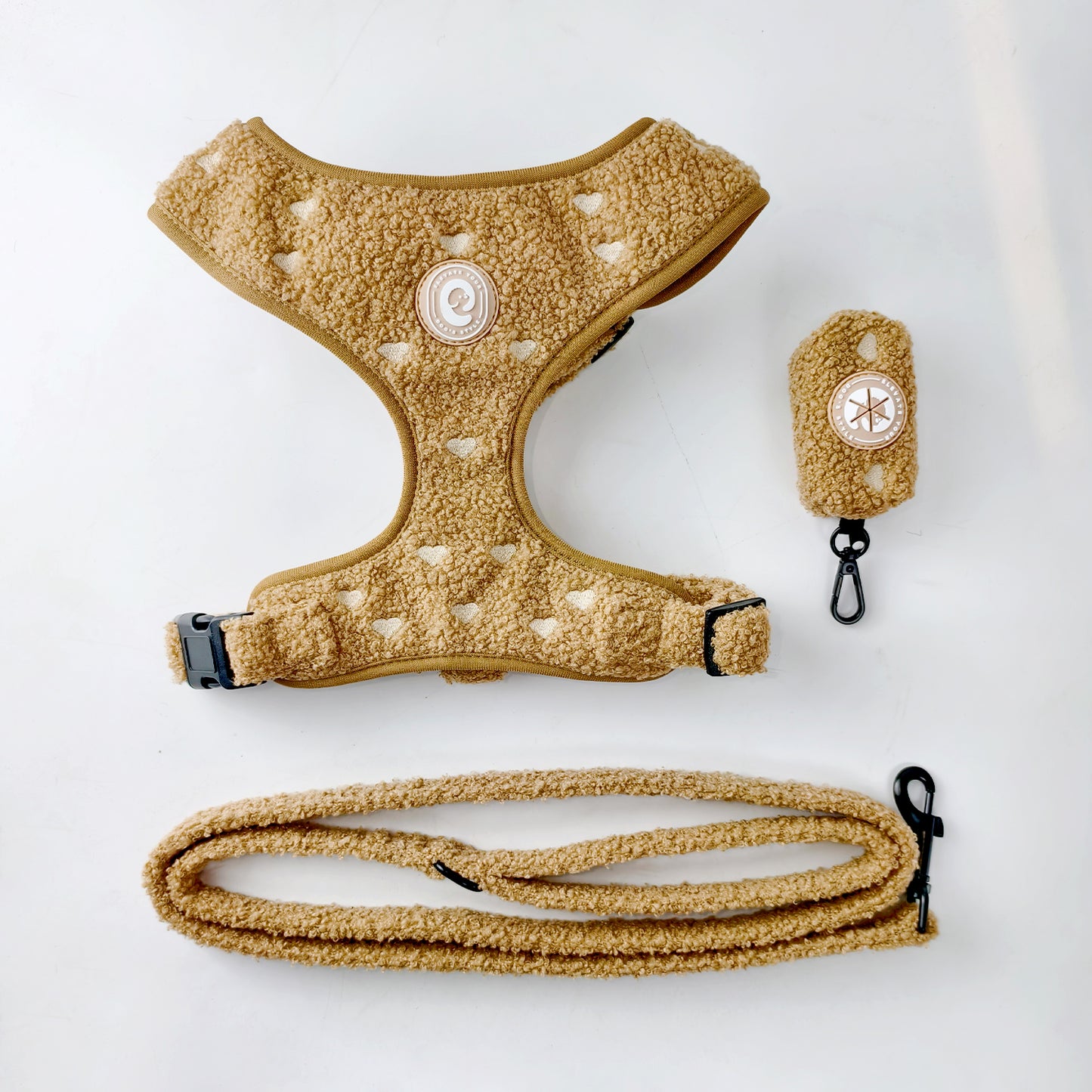 Teddy Heart Harness Brown