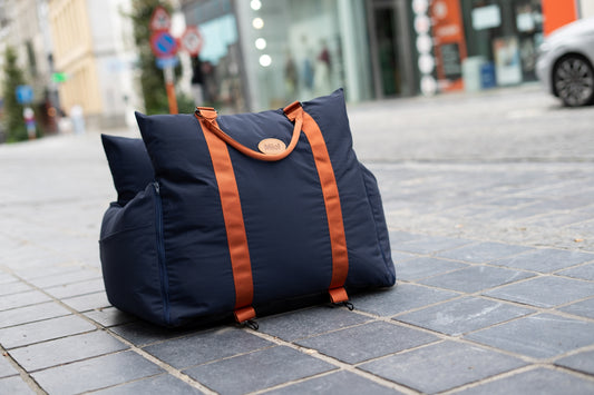 Luxury Dog Car Seat Navy - MIEL
