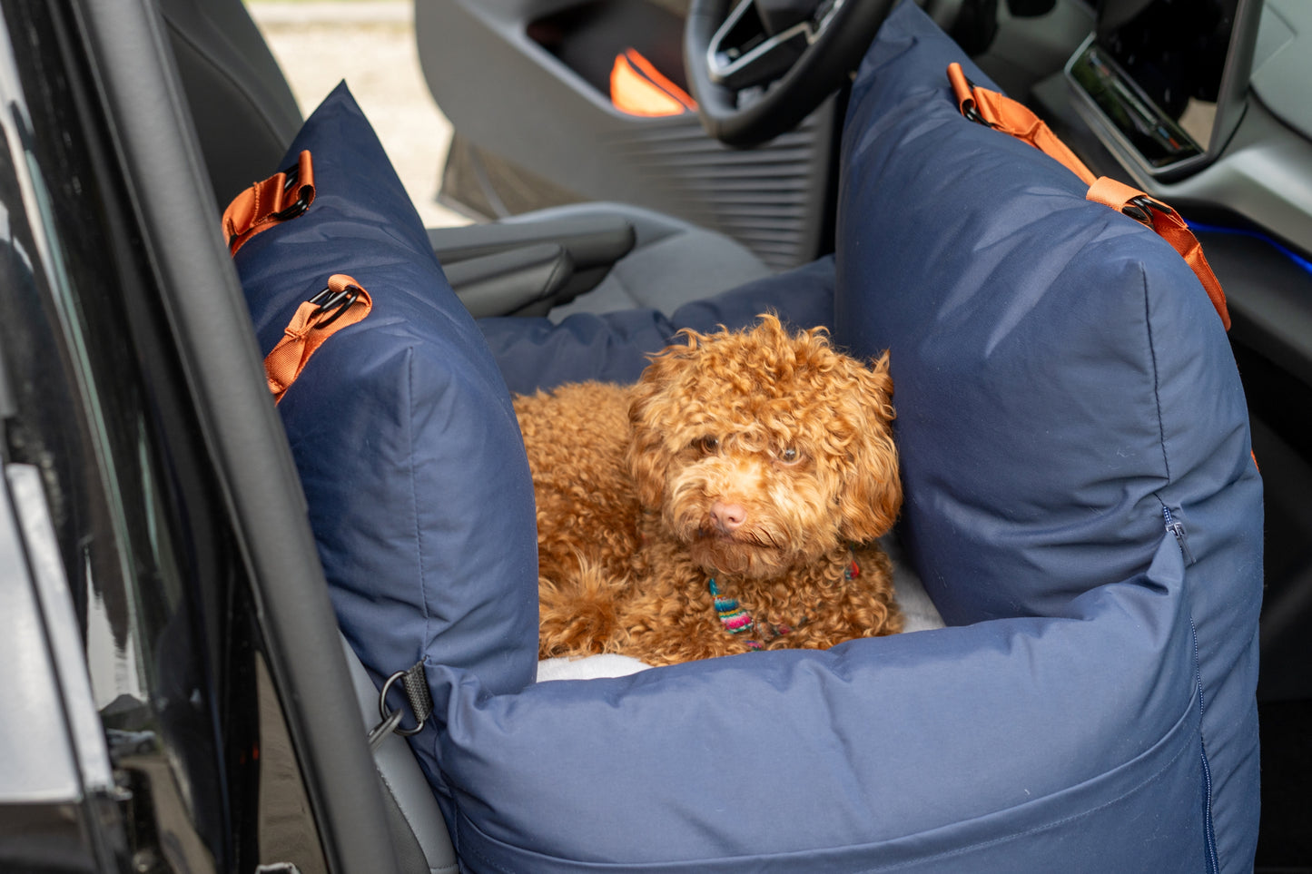 Luxury Dog Car Seat Navy - MIEL
