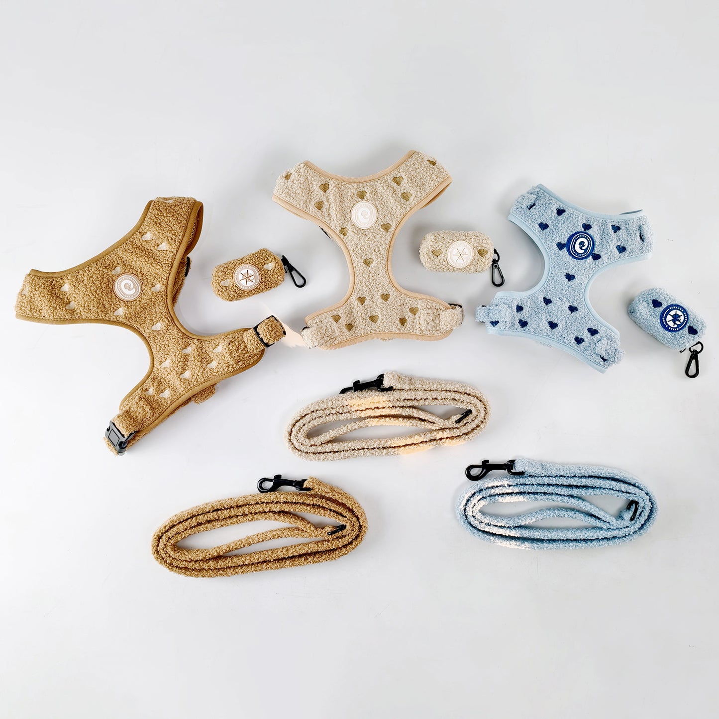 Teddy Heart Harness Lightblue