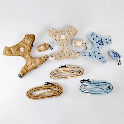 Teddy Heart Harness Lightblue