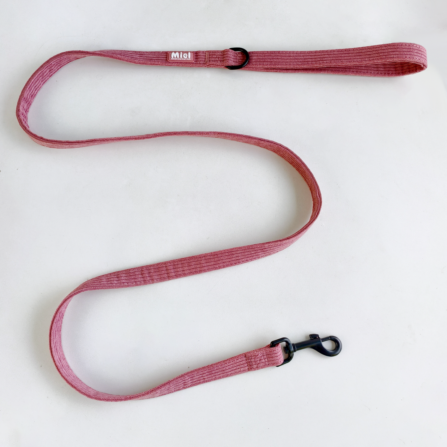 Corduroy Heart Leash - Pink