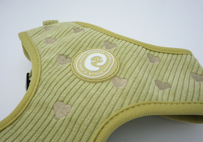 Corduroy Heart Harness - Green
