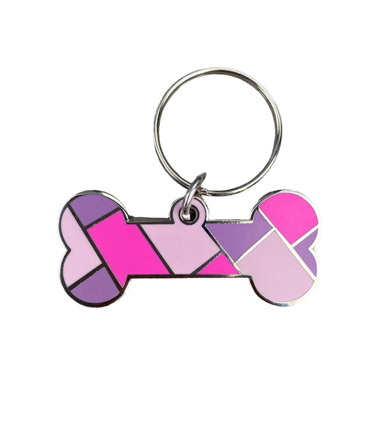 ID TAG - Bone Pink/Silver
