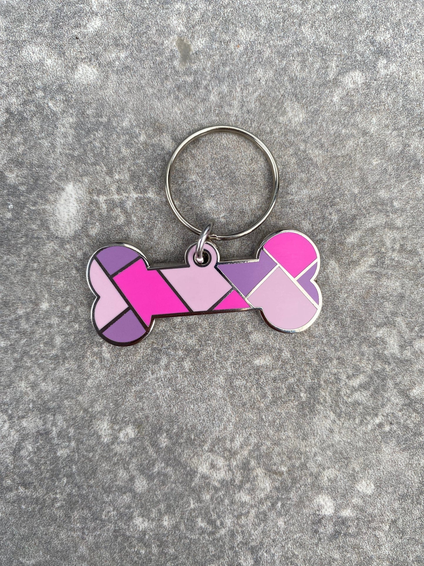 ID TAG - Bone Pink/Silver
