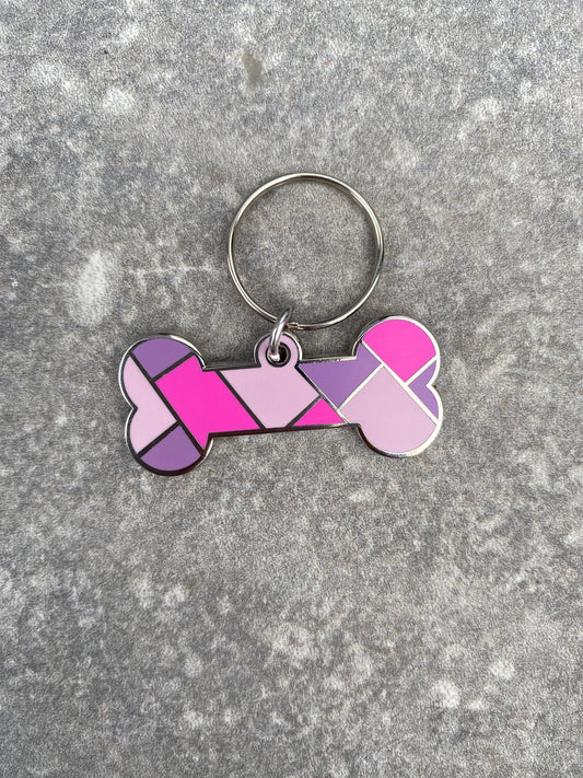 ID TAG - Bone Pink/Silver
