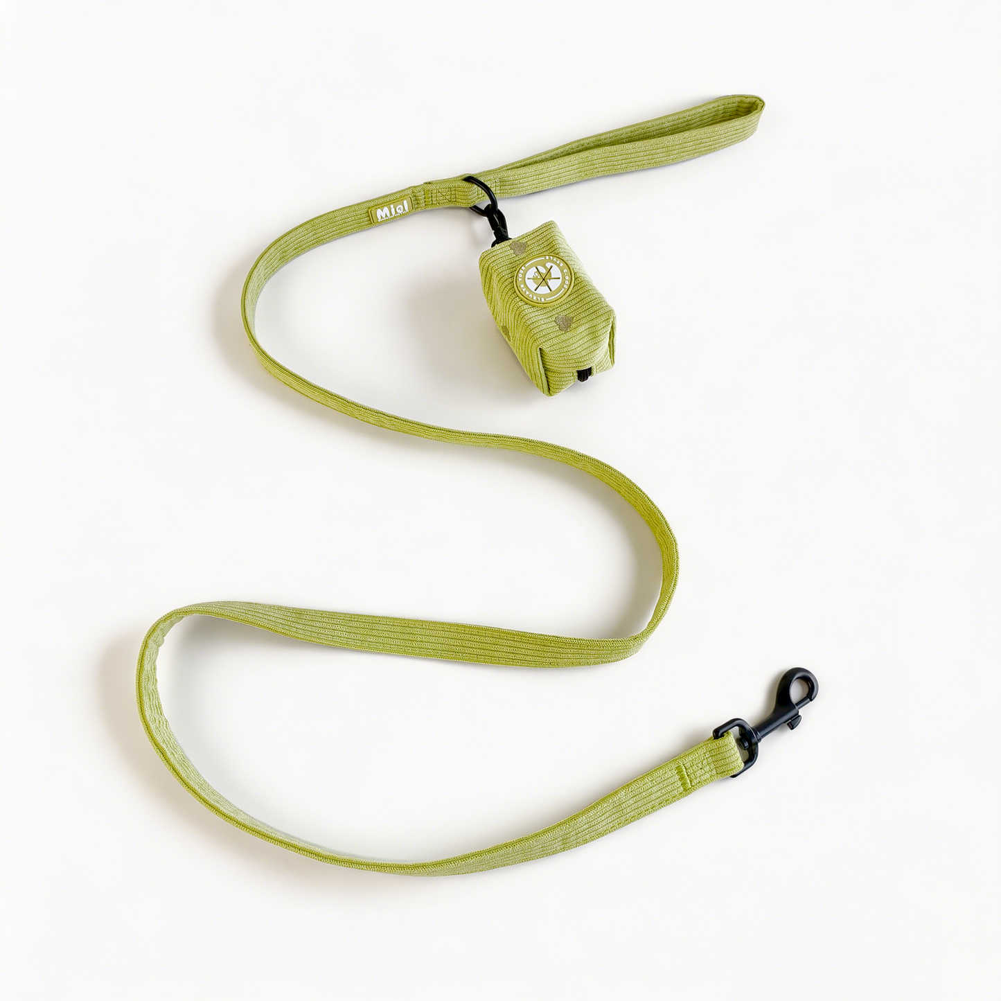 Corduroy Heart Poopbagholder - Green
