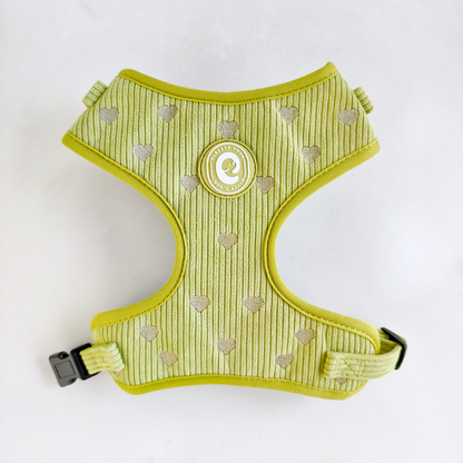 Corduroy Heart Harness - Green